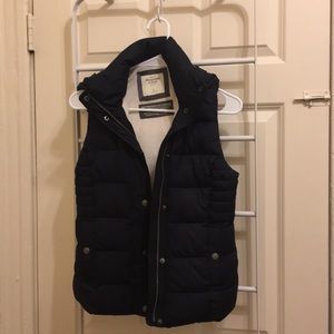 Abercrombie and Fitch Navy Puffer Vest